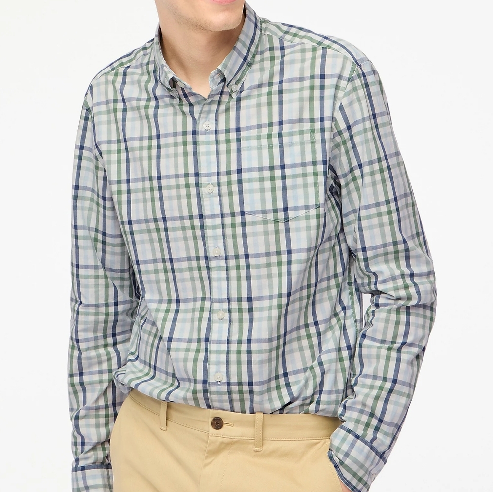 J. Crew Men's Flex Washed Casual Shirt New Size Medium